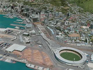 Wellington City, New Zealand (2020) 3D Model preview