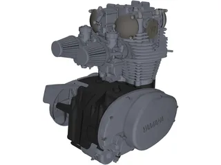 Yamaha XS650 Engine 3D Model preview