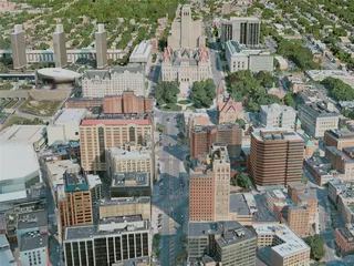 Albany City, NY, USA (2020) 3D Model preview