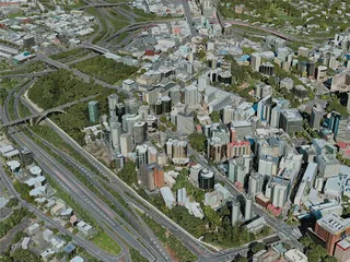 Auckland City, New Zealand (2020) 3D Model preview