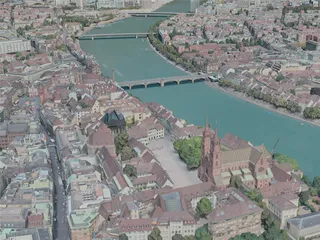 Basel City, Switzerland (2020) 3D Model preview