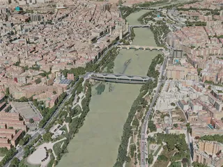 Zaragoza City, Spain (2020) 3D Model preview