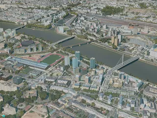 Nantes City, France (2020) 3D Model preview