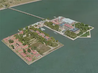 New York City, Governors Island, USA (2020) 3D Model preview