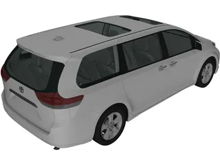 Toyota Sienna (2012) 3D Model preview