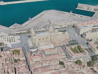 Marseille City, France (2020) 3D Model preview