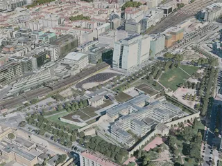 Lyon City, France (2020) 3D Model preview