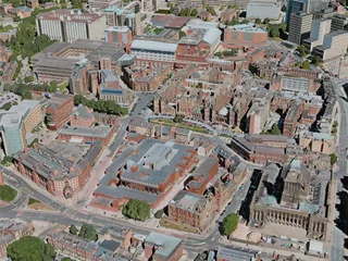 Leeds City, UK (2020) 3D Model preview