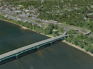 Springfield City, MA, USA (2020) 3D Model preview