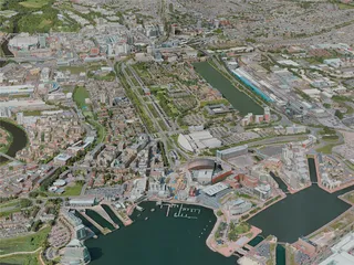Cardiff City, UK (2020) 3D Model preview