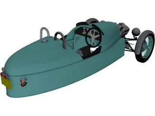 Morgan 3 Wheeler 3D Model preview
