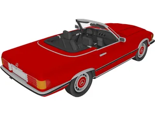 Mercedes-Benz SL450 (1974) 3D Model preview