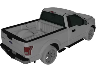 Ford F-150 Regular Cab XL (2014) 3D Model preview