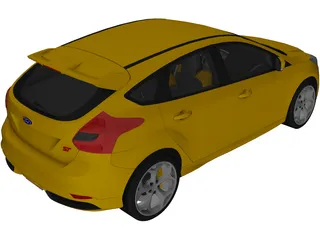 Ford Focus ST (2012) 3D Model preview