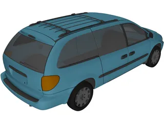 Chrysler Town & Country LX (2002) 3D Model preview