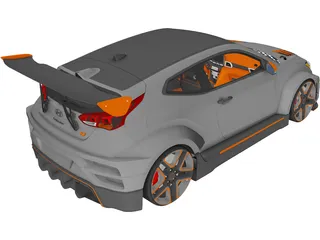 Hyundai Veloster N Race Concept (2019) 3D Model preview