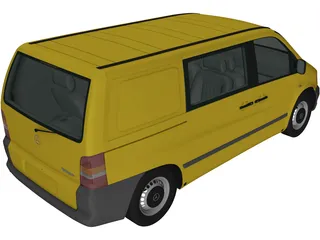 Mercedes-Benz Vito (1996) 3D Model preview