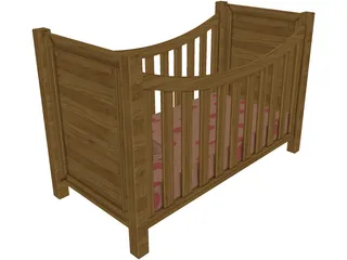 Baby Bed 3D Model preview