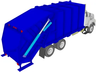 Garbage Truck 3D Model preview