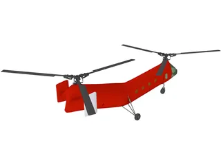 Piasecki H-21 / CH-21B Workhorse 3D Model preview
