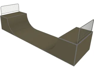 Ramp for Skeating 3D Model preview