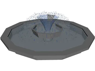 Water Fountain 3D Model preview