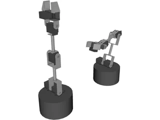 Lynxmotion SES Robot Arm 3D Model preview