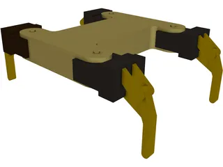 Quadrapod Walking Robot Quad 2 3D Model preview