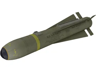 AGM-65K Maverick Missile 3D Model preview