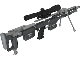 DSR-1 Accuracy International Sniper Rifle (AISR) 3D Model preview