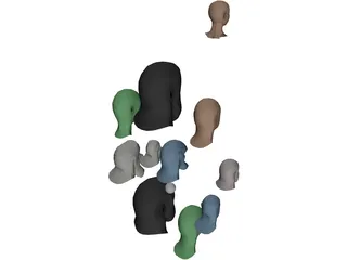 Heads 3D Model preview