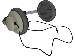 Walkman Stereo Headphones 3D Model preview