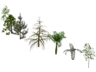 Trees Pack 3D Model preview