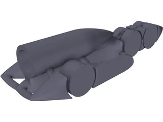 Model Land Speed Record Car 3D Model preview