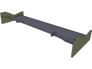 Formula BMW Front Wing Assembly 3D Model preview