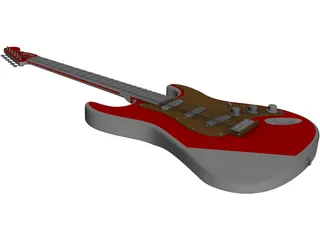 Fender Stratocaster Guitar 3D Model preview