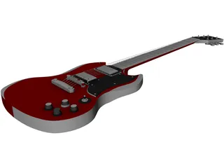 Gibson SG Guitar 3D Model preview