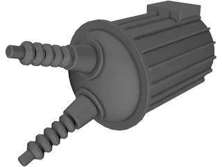 Vintage High Tension Line Transformer 3D Model preview