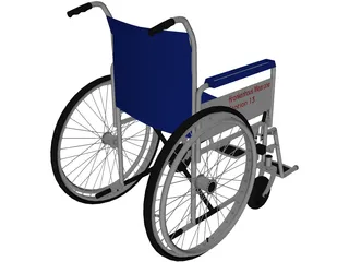 Wheelchair 3D Model preview