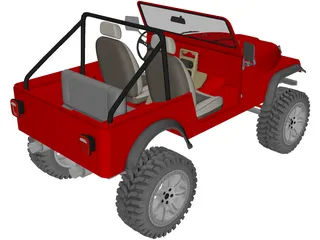 Jeep CJ7 (1980) 3D Model preview