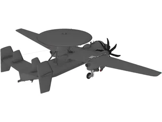 Grumman E-2C Hawkeye 3D Model preview