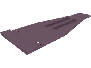 Double Bass Pedal Plate 3D Model preview