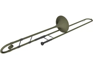 Trombone 3D Model preview