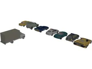 Cars Pack 3D Model preview