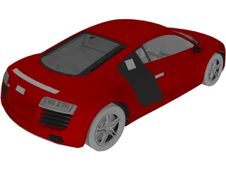 Audi R8 3D Model preview