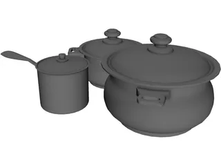 Kitchen Furniture 3D Model preview