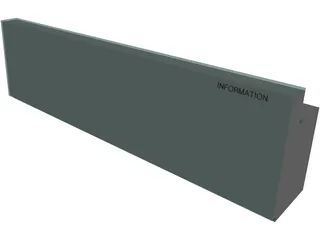 Counter Reception 3D Model preview
