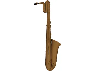 Baritone Sax 3D Model preview