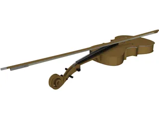 Violin 3D Model preview