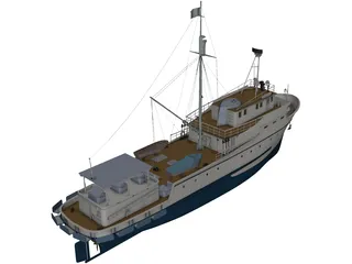 Barco De Pesca 3D Model preview